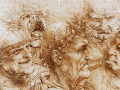 Grotesque heads by Leonardo da Vinci