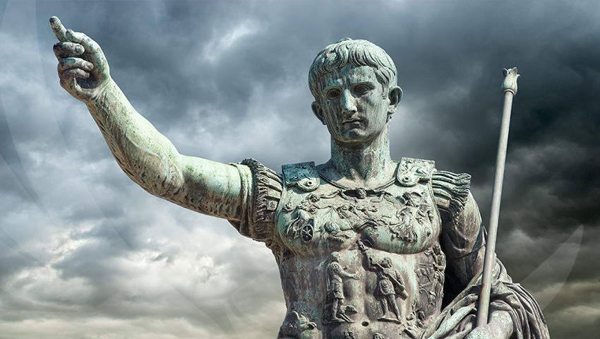 Statuie a lui Cezar, Roma. Raza Forței