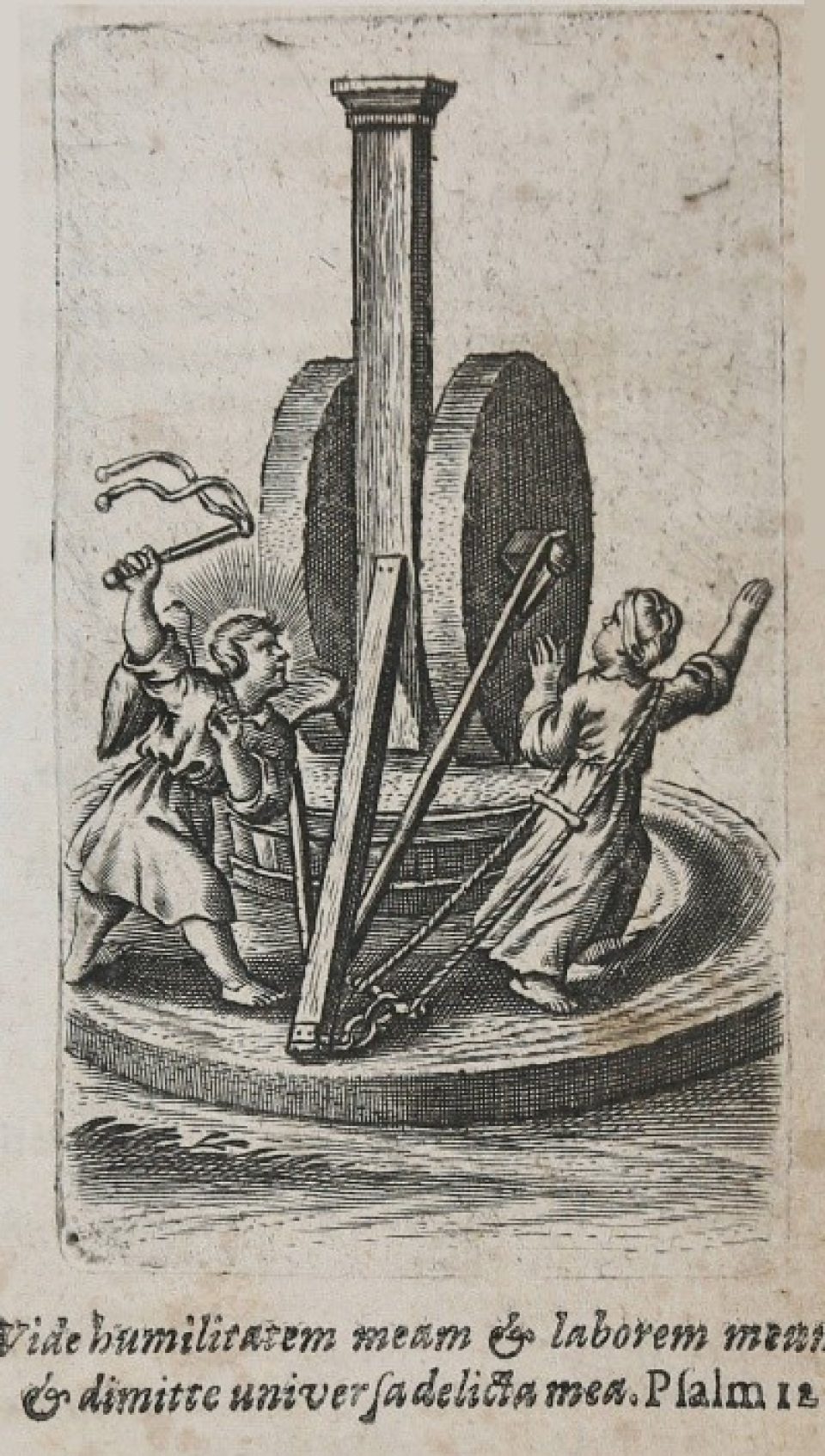 Pia Desideria, Sufletul, legat de jug, mișcând o piatră de moară