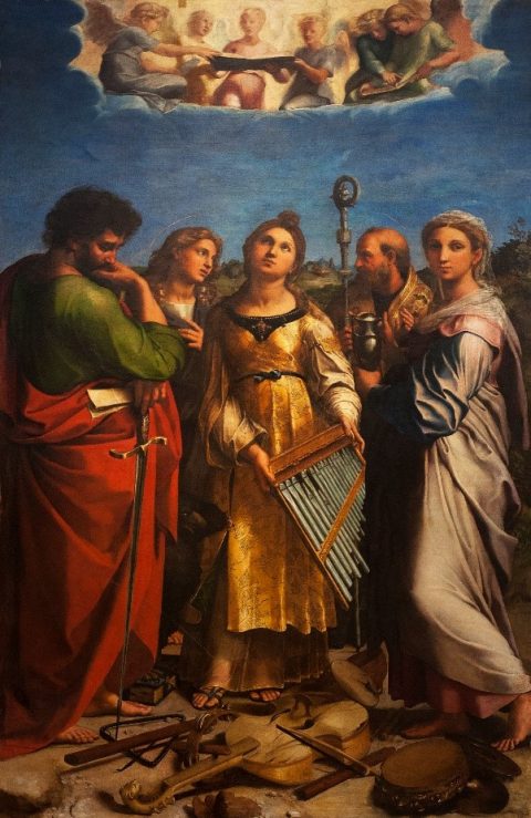 The ecstasy of Saint Cecilia, Raffaello Sanzio