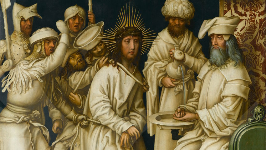 Le cynisme- Hans Holbein, Pilate s'en lavant les mains