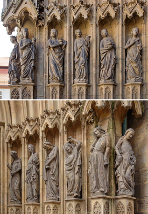 Les vierges sages et les vierges folles, cathédrale d'Erfurt, Allemagne