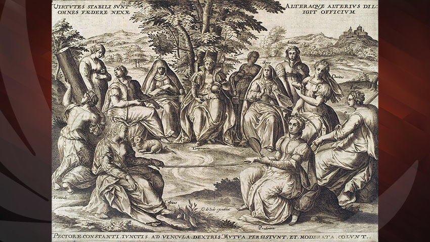Allegory of the golden mean, Gerard de Jode ─1509-1591