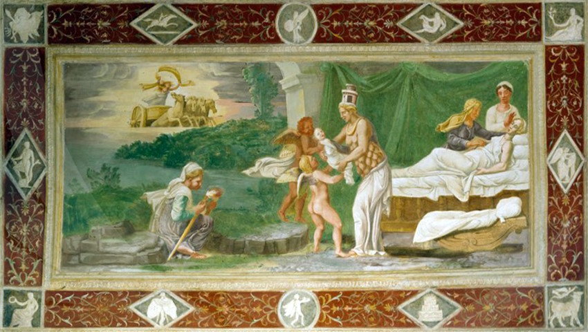 Memnons födelse, Giulio Romano