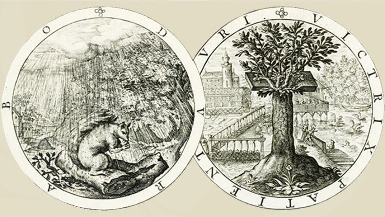 "DVRABO" (Resistiré) y "VICTRIX PATIENTIA DVRI" (Victoriosa paciencia en las dificultades), Gabriel Rollenhagen