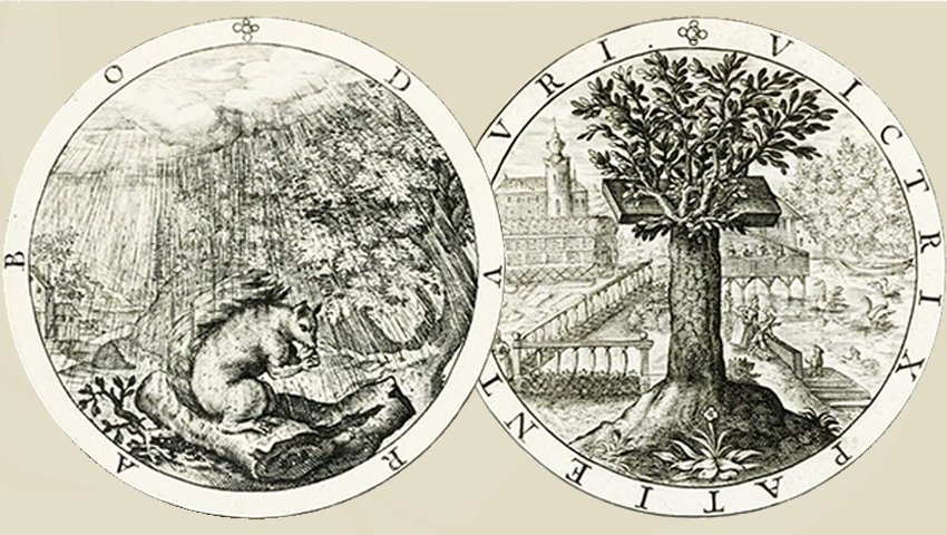 "DVRABO" (Resistiré) y "VICTRIX PATIENTIA DVRI" (Victoriosa paciencia en las dificultades), Gabriel Rollenhagen