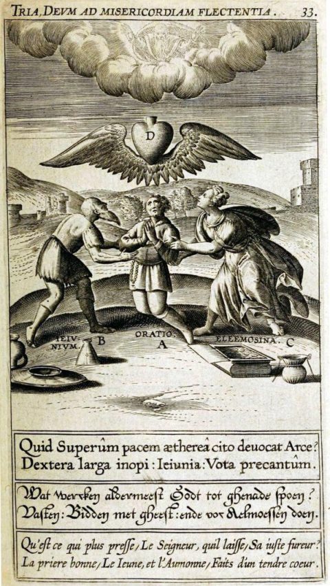 Tres cosas que hacen inclinar a Dios hacia la misericordia, Veridicus Cristianus, Théodore Galle Tres cosas que hacen inclinar a Dios hacia la misericordia, Veridicus Cristianus, Théodore Galle
