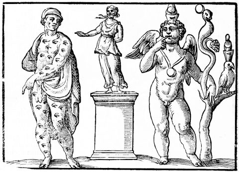 Angerona, Dios del Silencio y Dios Harpócrates, Vincenzo Cartari Angerona, Dios del Silencio y Dios Harpócrates, Vincenzo Cartari