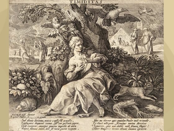 "Timiditas", El temor, Raphael Sadeler y Maarten de Vos "Timiditas", El temor