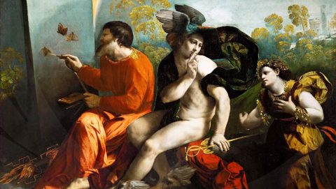 Mercurio y la virtud, Dosso Dossi Mercurio y la virtud, Dosso Dossi